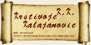 Krstivoje Kalajanović vizit kartica